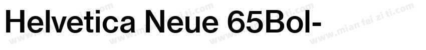 Helvetica Neue 65Bol字体转换